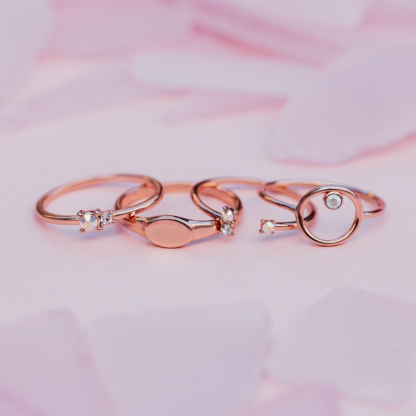 Crystal Sky Ring Stack
