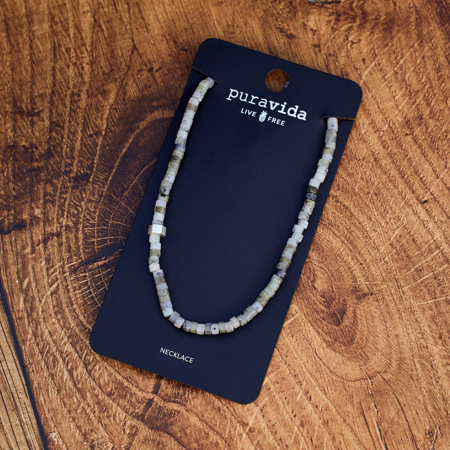 Men's Stone Bead Necklace