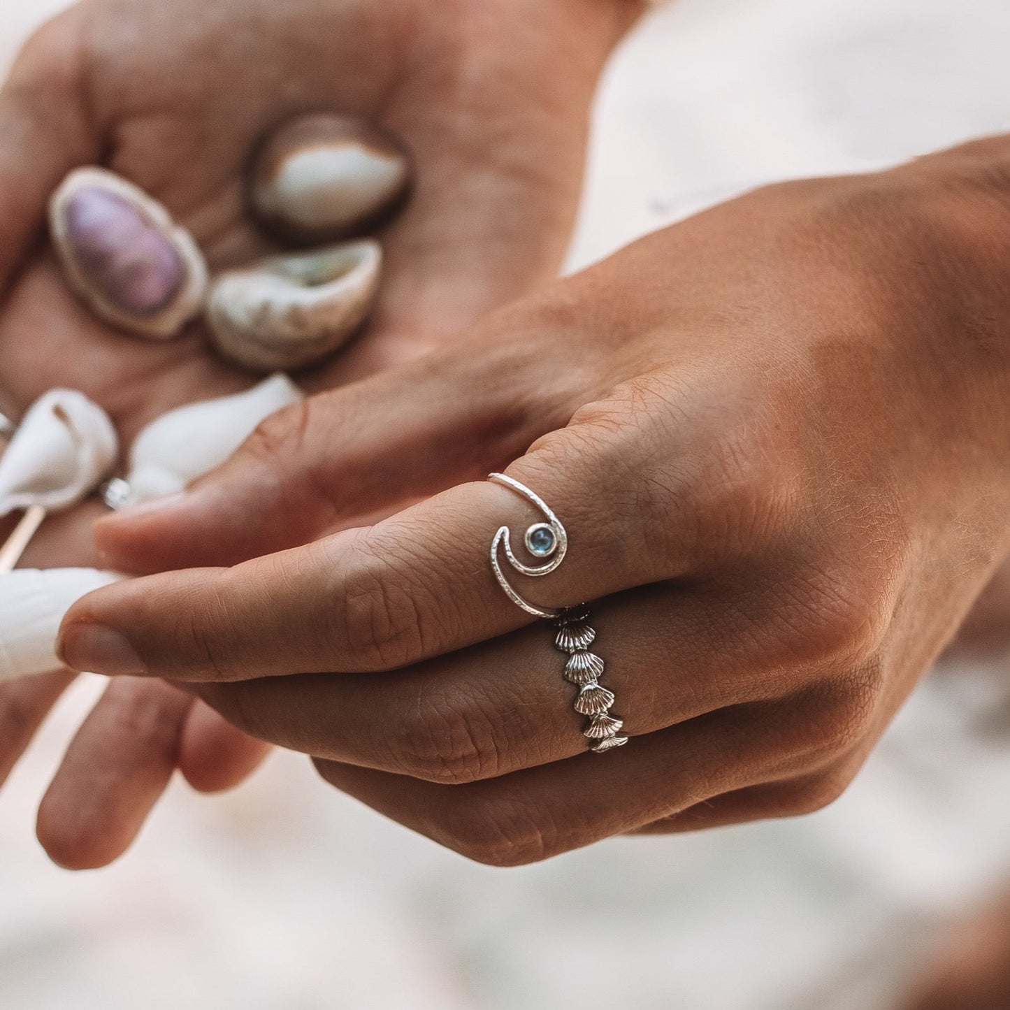 Shimmering Wave Ring