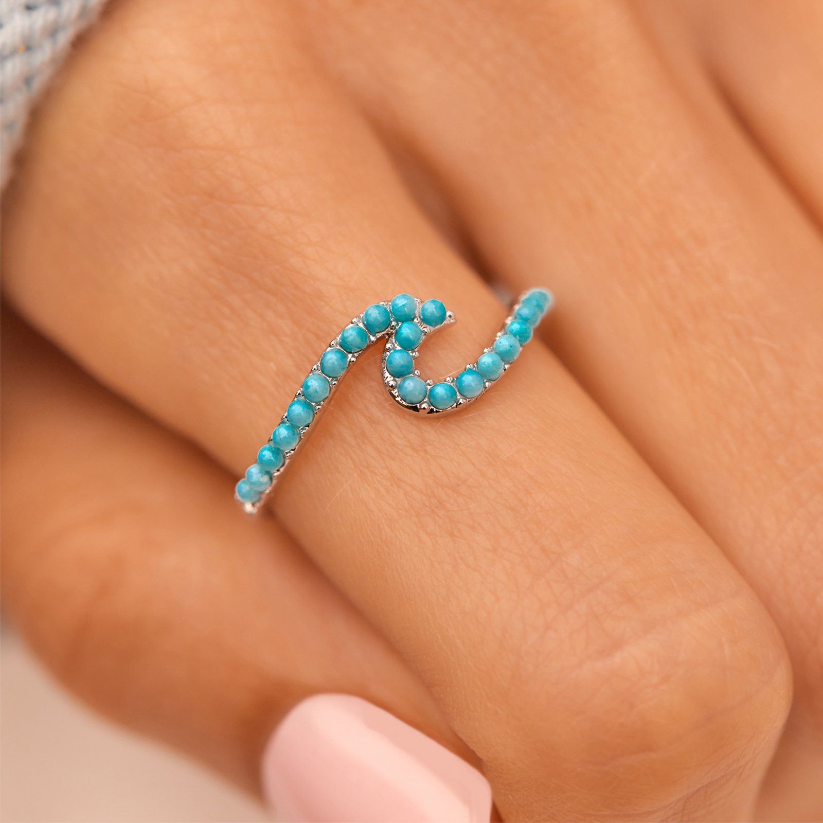 Stone Wave Ring