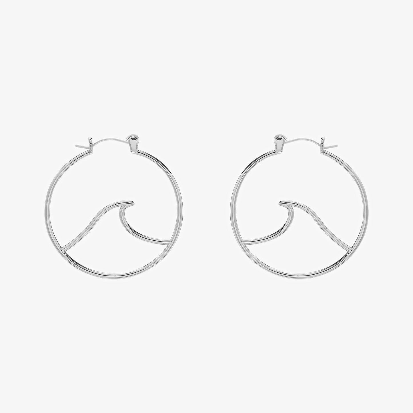 Large Wave Hoop Earrings