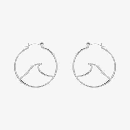 Large Wave Hoop Earrings