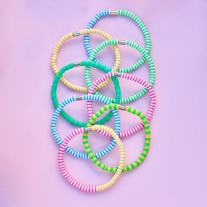 Neon Daze Stretch Bracelet Set of 8