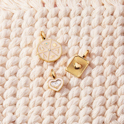 Harper Textured Heart Charm