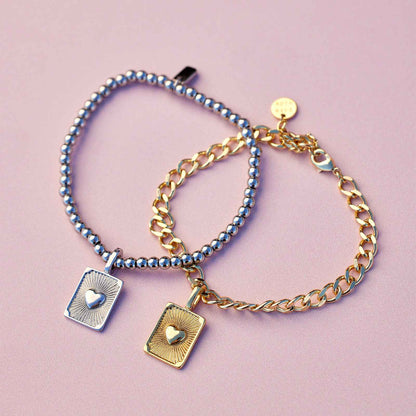 Harper Textured Heart Charm