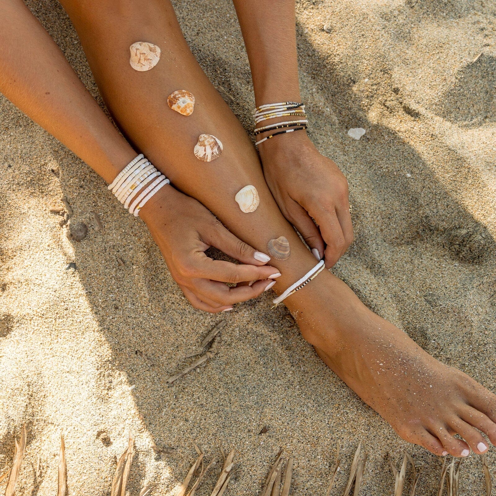 Monochrome Stretch Anklet