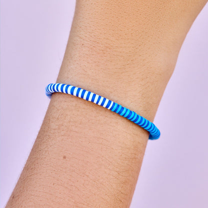 Cornflower Seascape Stretch Bracelet