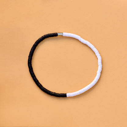 Black & White Seascape Stretch Anklet