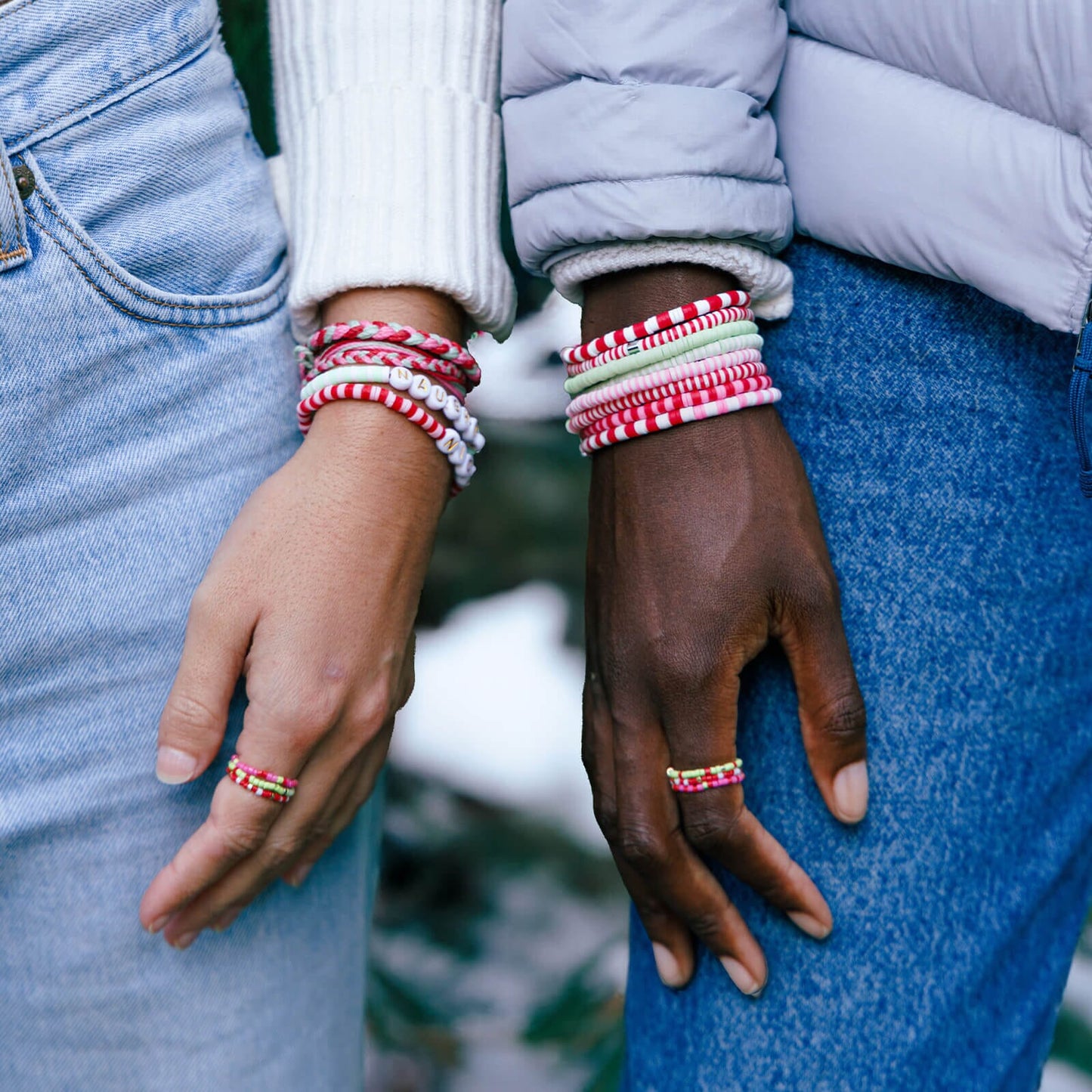 Strawberry Fields Stretch Ring Set of 3