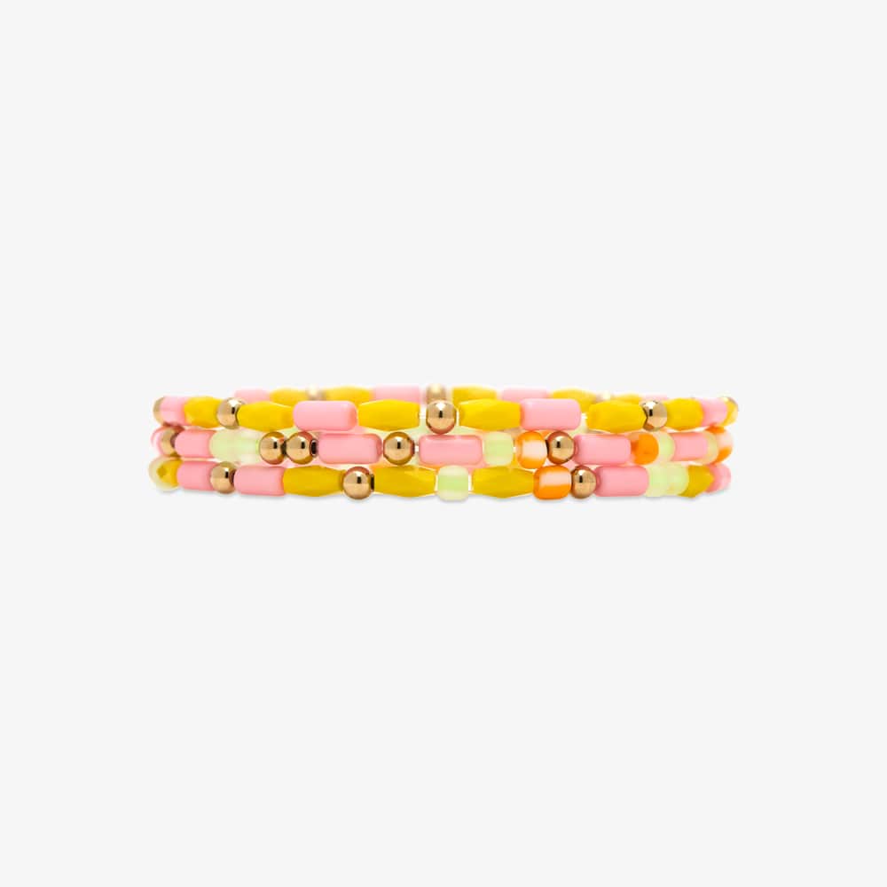 Sarita Mixed Seed Bead Stretch Bracelet Set of 3