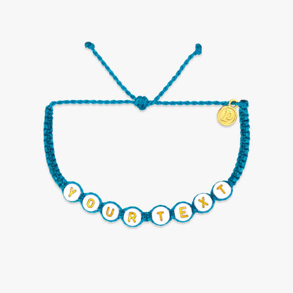 White Alphabet Bead Bracelet