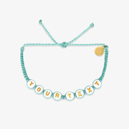 White Alphabet Bead Bracelet