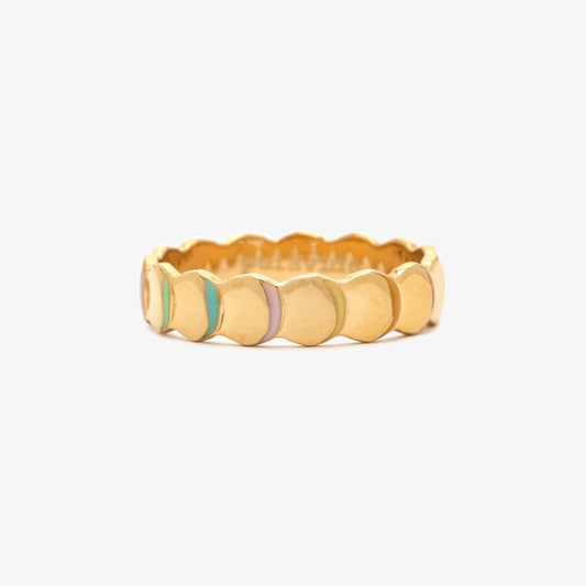 Scallop Enamel Ring Band