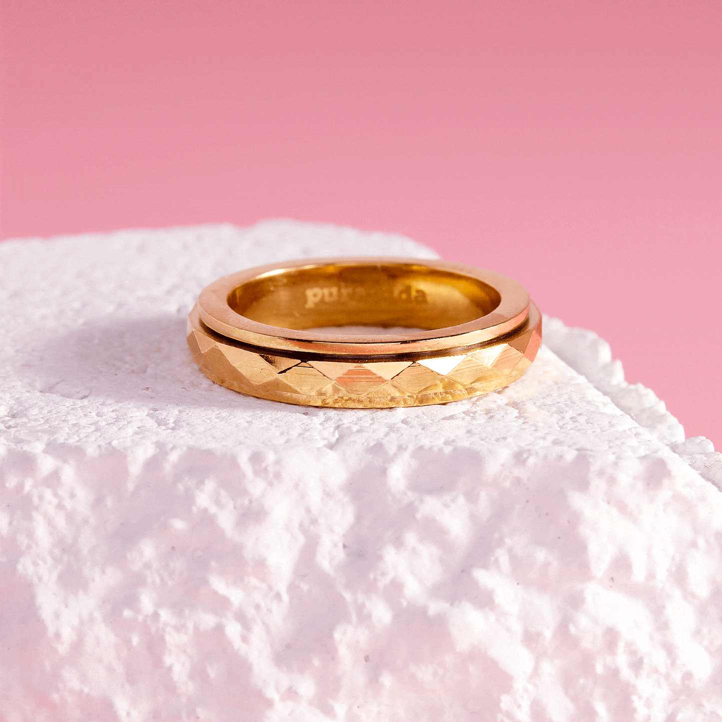 Diamond Cut Fidget Ring
