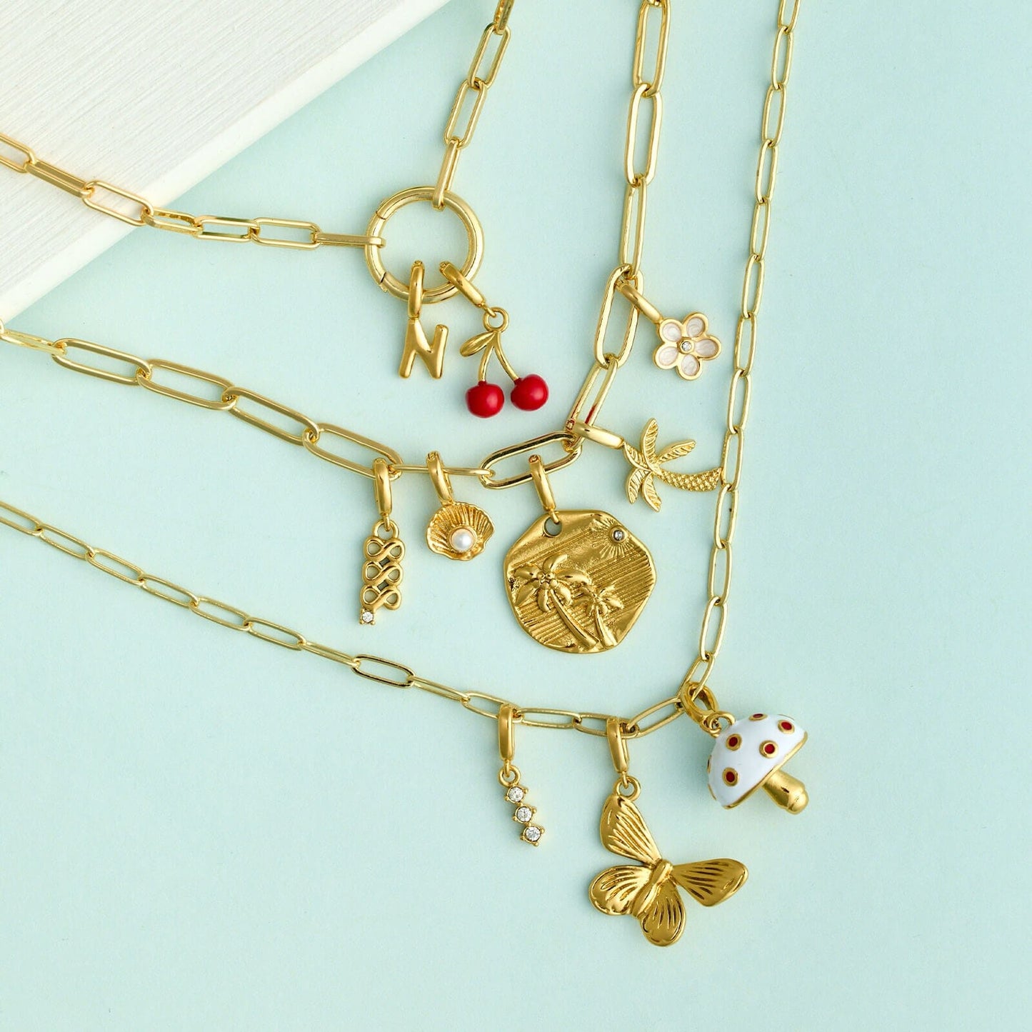 Harper Enamel Mushroom Statement Charm