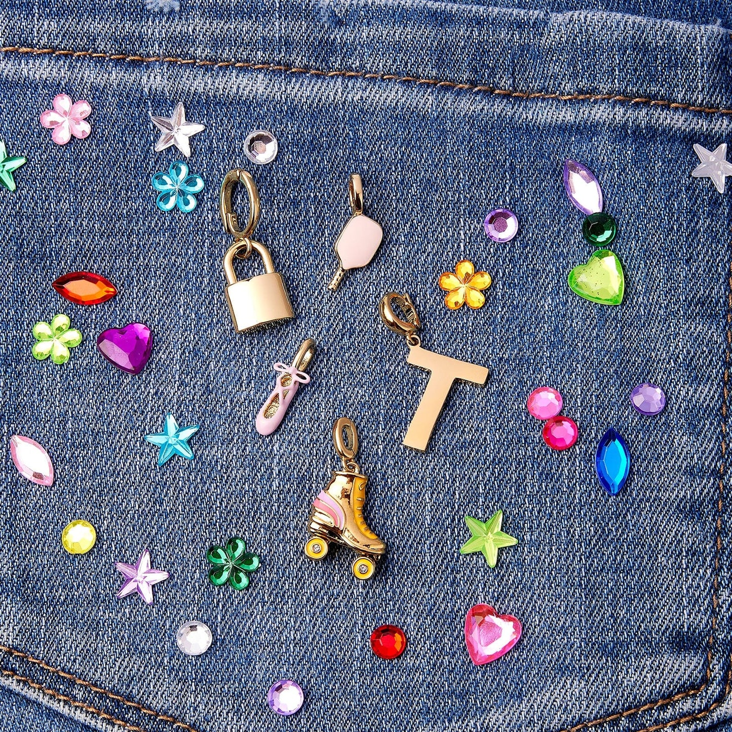 Harper Slanted Statement Alphabet Charm