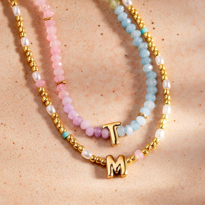Initial Pearl & Seed Bead Choker