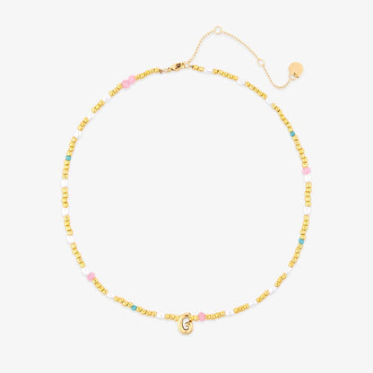 Initial Pearl & Seed Bead Choker