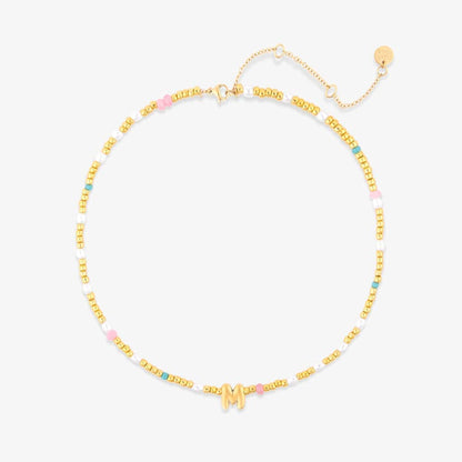 Initial Pearl & Seed Bead Choker