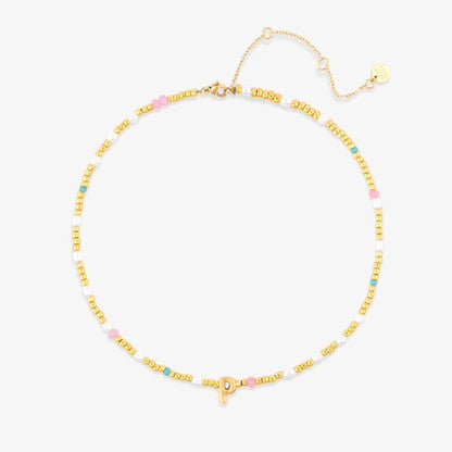 Initial Pearl & Seed Bead Choker