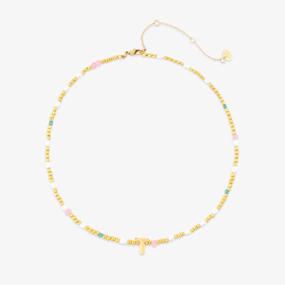 Initial Pearl & Seed Bead Choker