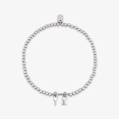 Lock and Key Stretch Bracelet