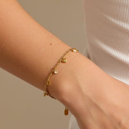 Love Charms Chain Bracelet