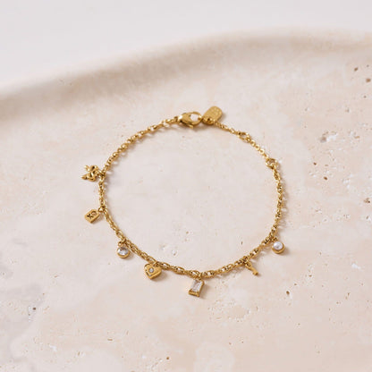 Love Charms Chain Bracelet