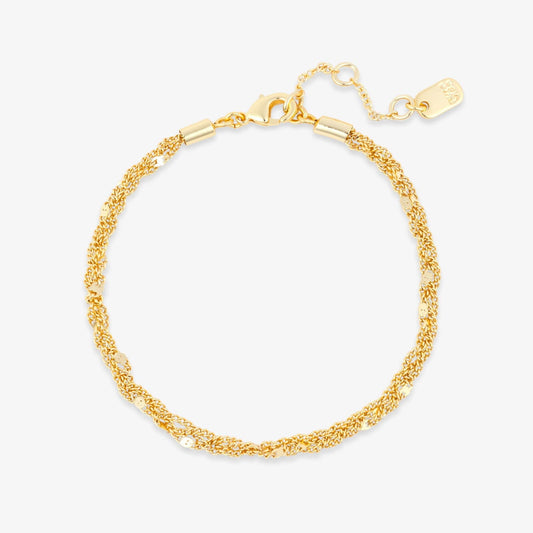 Layered Twisted Rope Chain Bracelet