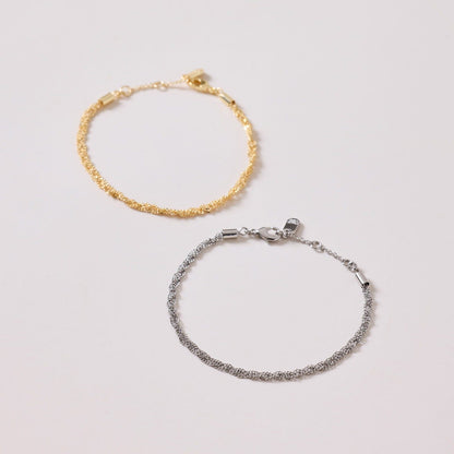 Layered Twisted Rope Chain Bracelet