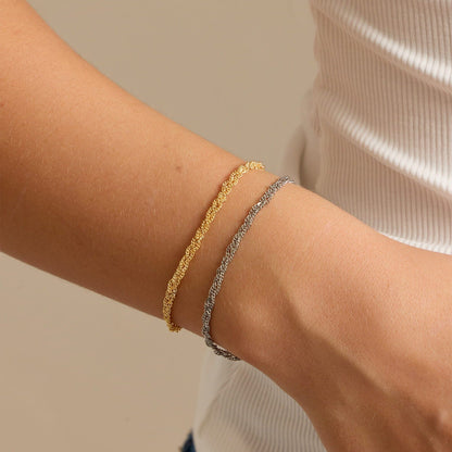 Layered Twisted Rope Chain Bracelet