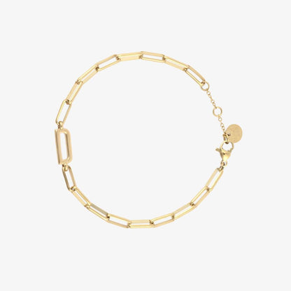 Initial Paperclip Chain Bracelet