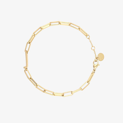 Initial Paperclip Chain Bracelet