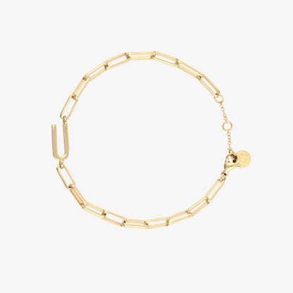 Initial Paperclip Chain Bracelet