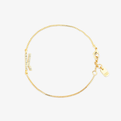 Pavé Initial Chain Bracelet