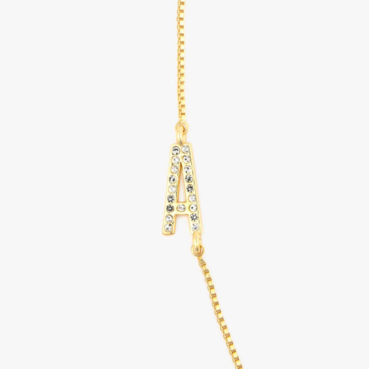 Pavé Initial Box Chain Choker