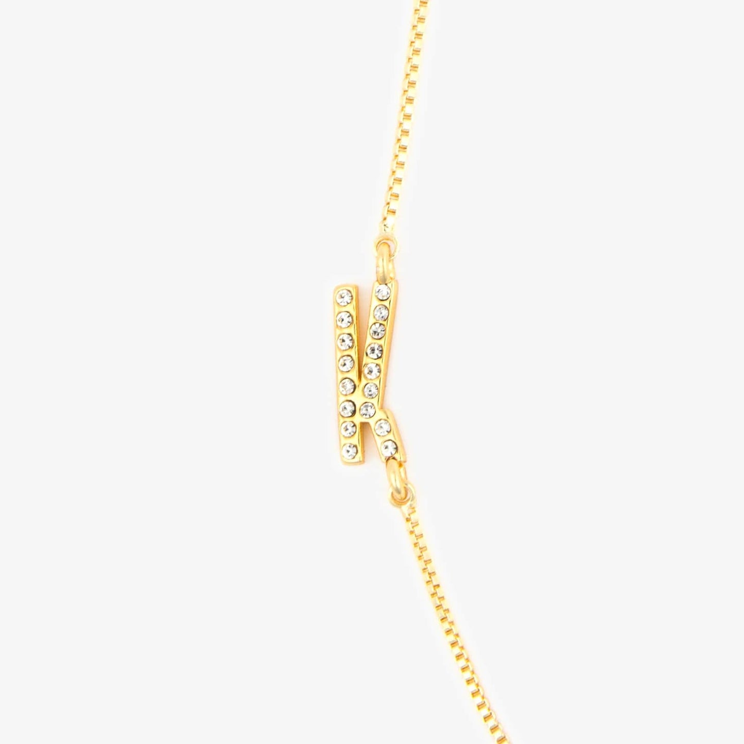 Pavé Initial Box Chain Choker