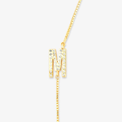 Pavé Initial Box Chain Choker