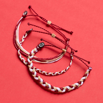 Maroon, Tan & White Collection