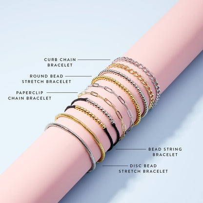 Harper Disc Bead Stretch Bracelet