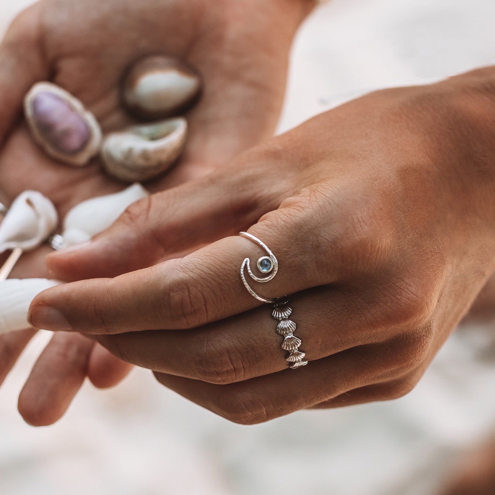 Shimmering Wave Ring